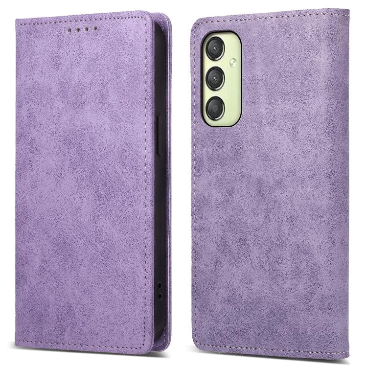 DF-05 For Samsung Galaxy A25 5G (Global) (161.0 x 76.5 x 8.3mm) Cell Phone Case RFID Blocking PU Leather Stand Cover