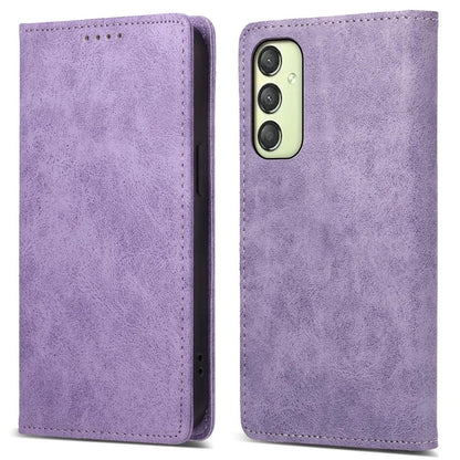 DF-05 For Samsung Galaxy A25 5G (Global) (161.0 x 76.5 x 8.3mm) Cell Phone Case RFID Blocking PU Leather Stand Cover