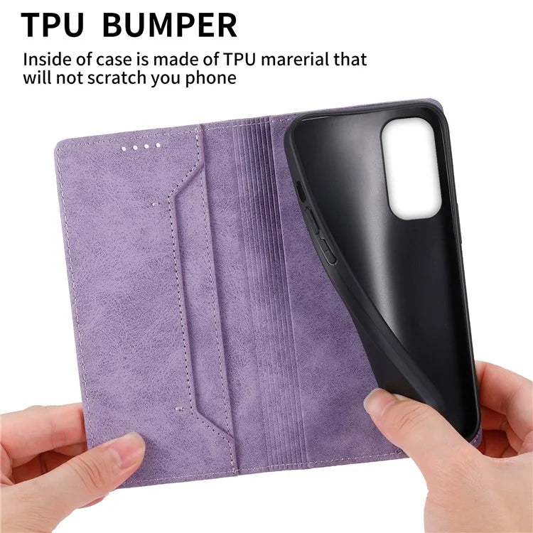 DF-05 For Samsung Galaxy A25 5G (Global) (161.0 x 76.5 x 8.3mm) Cell Phone Case RFID Blocking PU Leather Stand Cover