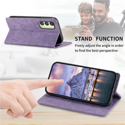 DF-05 For Samsung Galaxy A25 5G (Global) (161.0 x 76.5 x 8.3mm) Cell Phone Case RFID Blocking PU Leather Stand Cover
