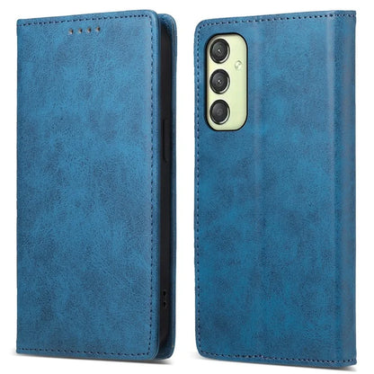 DF-05 For Samsung Galaxy A25 5G (Global) (161.0 x 76.5 x 8.3mm) Cell Phone Case RFID Blocking PU Leather Stand Cover