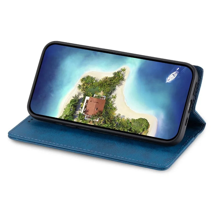 DF-05 For Samsung Galaxy A25 5G (Global) (161.0 x 76.5 x 8.3mm) Cell Phone Case RFID Blocking PU Leather Stand Cover