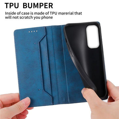 DF-05 For Samsung Galaxy A25 5G (Global) (161.0 x 76.5 x 8.3mm) Cell Phone Case RFID Blocking PU Leather Stand Cover