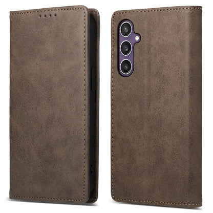 DF-05 For Samsung Galaxy S24 Cell Phone Case RFID Blocking PU Leather Cover with Wallet