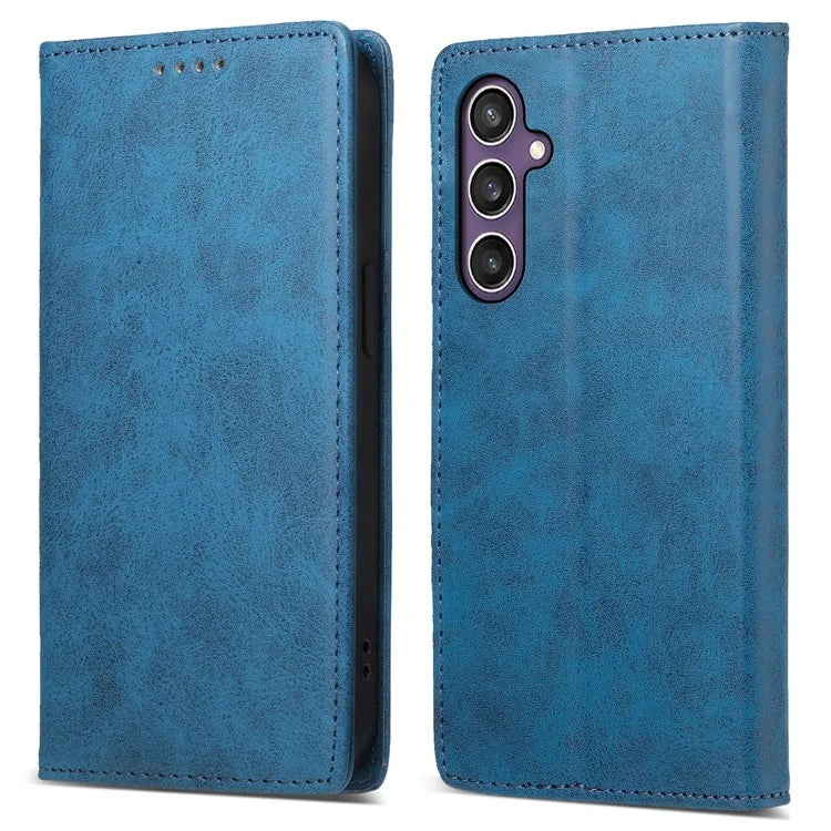 DF-05 For Samsung Galaxy S24 Cell Phone Case RFID Blocking PU Leather Cover with Wallet