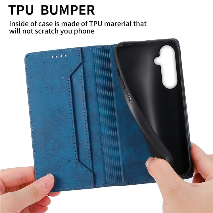 DF-05 For Samsung Galaxy S24 Cell Phone Case RFID Blocking PU Leather Cover with Wallet