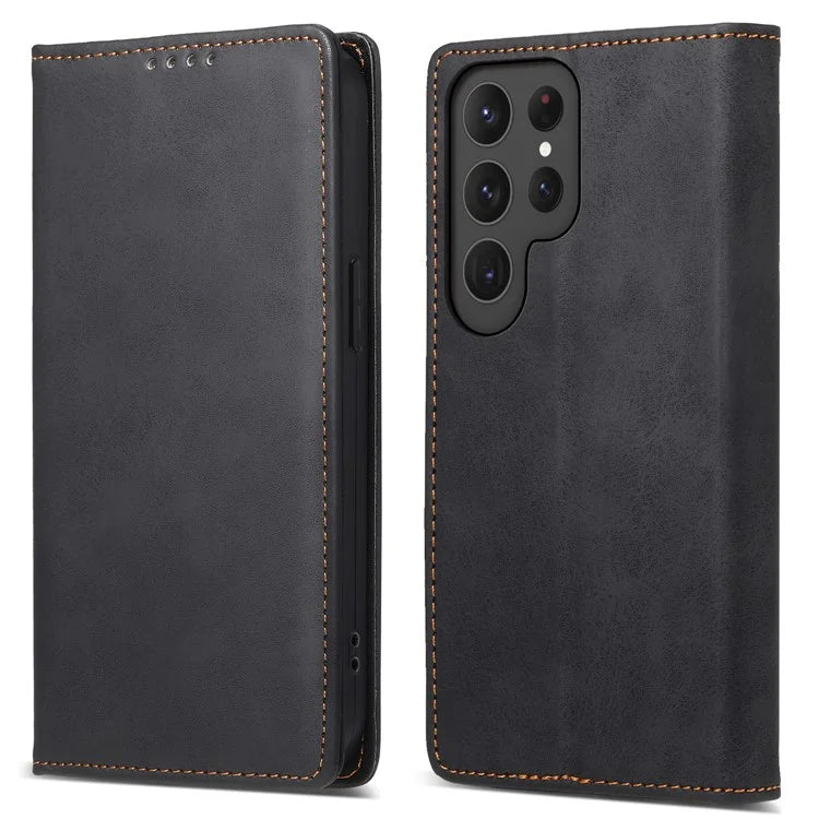 DF-05 For Samsung Galaxy S24 Ultra Case RFID Blocking PU Leather Phone Cover Wallet