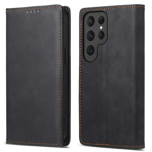 DF-05 For Samsung Galaxy S24 Ultra Case RFID Blocking PU Leather Phone Cover Wallet
