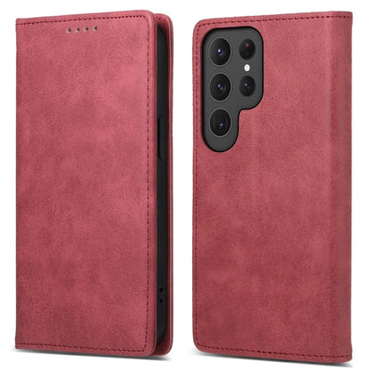 DF-05 For Samsung Galaxy S24 Ultra Case RFID Blocking PU Leather Phone Cover Wallet