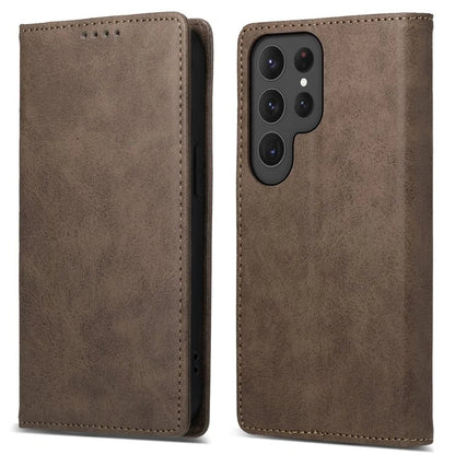 DF-05 For Samsung Galaxy S24 Ultra Case RFID Blocking PU Leather Phone Cover Wallet