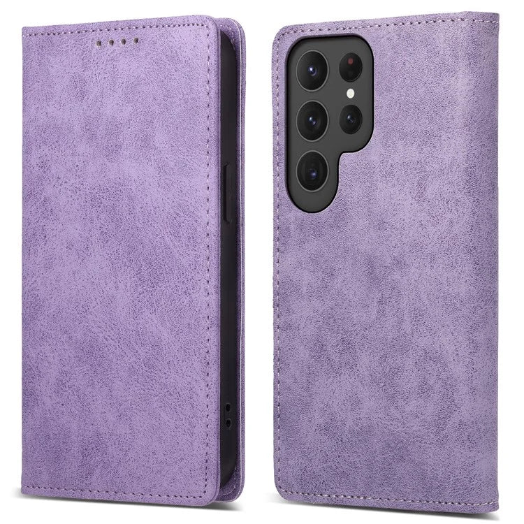 DF-05 For Samsung Galaxy S24 Ultra Case RFID Blocking PU Leather Phone Cover Wallet