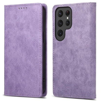 DF-05 For Samsung Galaxy S24 Ultra Case RFID Blocking PU Leather Phone Cover Wallet