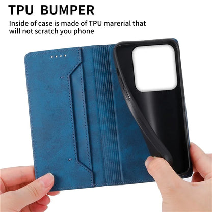 DF-05 For Xiaomi 14 Pro Phone Case RFID Blocking Wallet PU Leather Mobile Phone Cover Shell