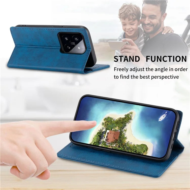 DF-05 For Xiaomi 14 Pro Phone Case RFID Blocking Wallet PU Leather Mobile Phone Cover Shell