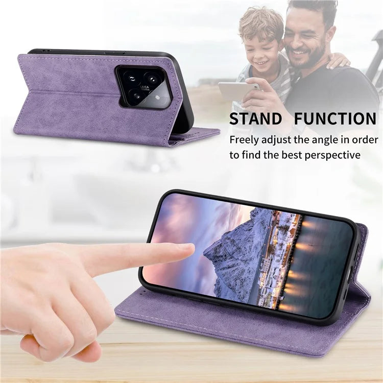 DF-05 For Xiaomi 14 Pro Phone Case RFID Blocking Wallet PU Leather Mobile Phone Cover Shell