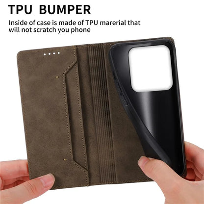 DF-05 For Xiaomi 14 Pro Phone Case RFID Blocking Wallet PU Leather Mobile Phone Cover Shell