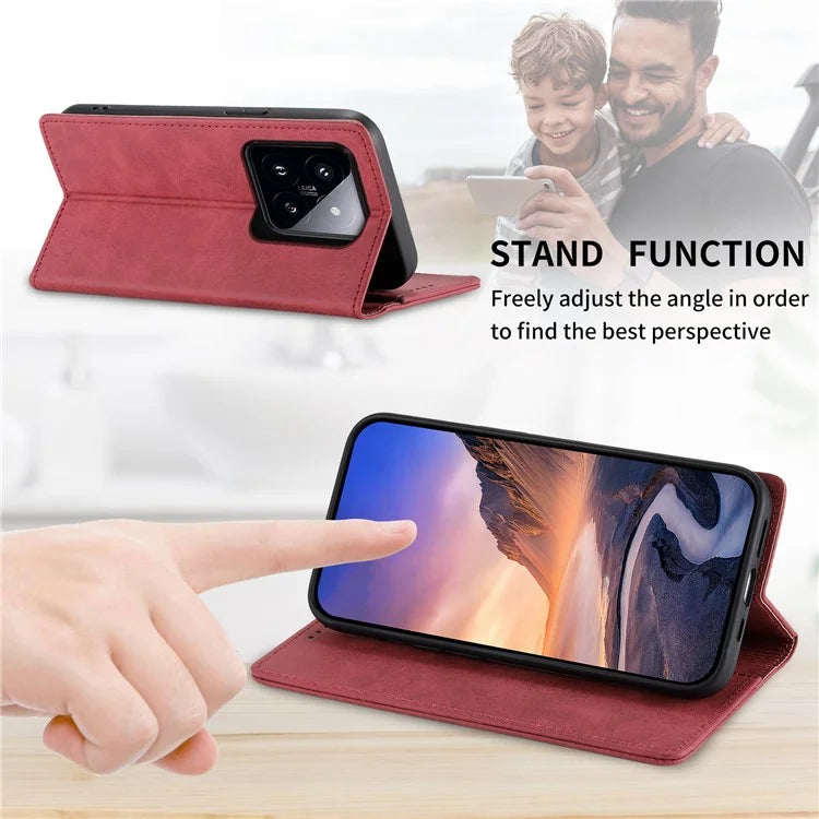 DF-05 For Xiaomi 14 Pro Phone Case RFID Blocking Wallet PU Leather Mobile Phone Cover Shell