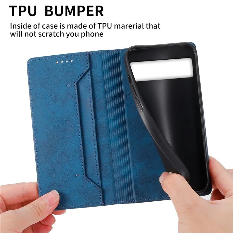 DF-05 For Google Pixel 8a Cell Phone Case RFID Blocking PU Leather Wallet Mobile Phone Cover