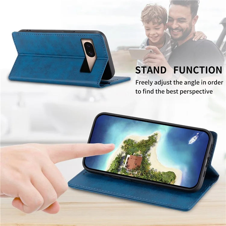 DF-05 For Google Pixel 8a Cell Phone Case RFID Blocking PU Leather Wallet Mobile Phone Cover