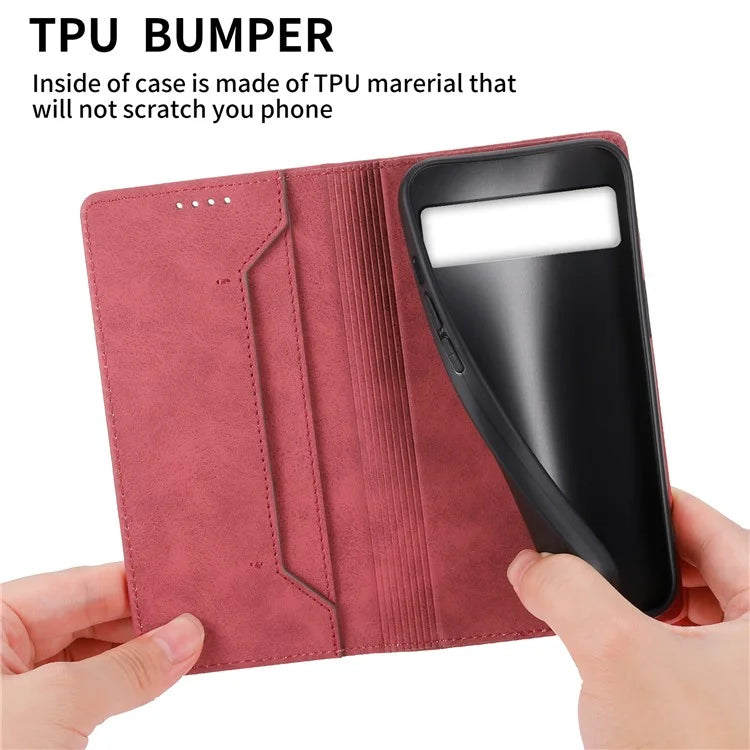 DF-05 For Google Pixel 8a Cell Phone Case RFID Blocking PU Leather Wallet Mobile Phone Cover