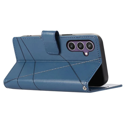DF-06 For Samsung Galaxy S24 Cell Phone Cases with Strap Imprinted PU Leather Cover