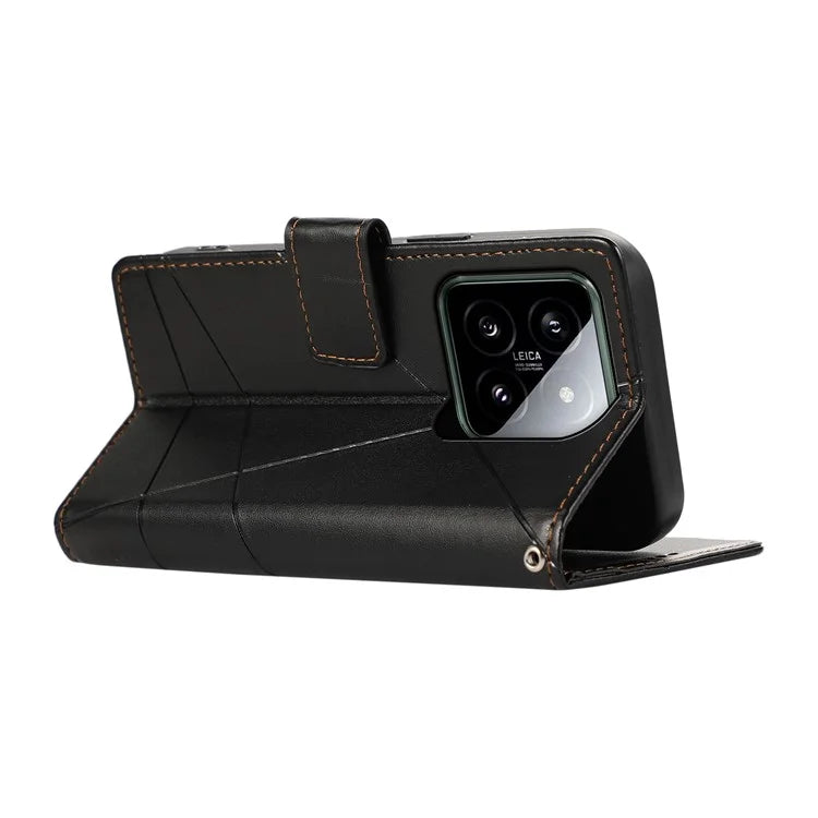 DF-06 For Xiaomi 14 Imprinted PU Leather Cover Cell Phone Cases with Strap
