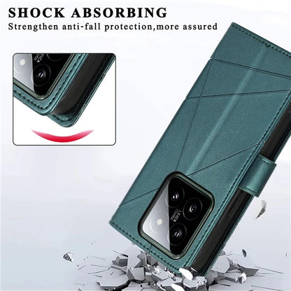 DF-06 For Xiaomi 14 Imprinted PU Leather Cover Cell Phone Cases with Strap