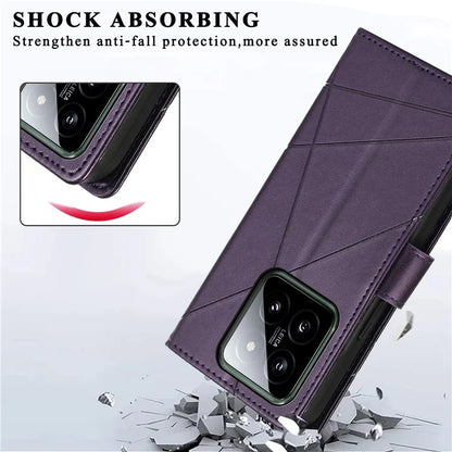DF-06 For Xiaomi 14 Imprinted PU Leather Cover Cell Phone Cases with Strap
