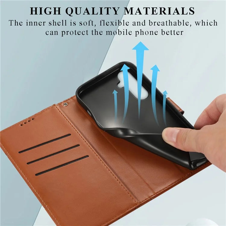 DF-06 For Samsung Galaxy S24+ Cell Phone Cases Imprinted Folio Flip PU Leather Cover