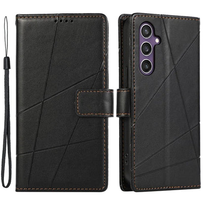 DF-06 For Samsung Galaxy S24+ Cell Phone Cases Imprinted Folio Flip PU Leather Cover