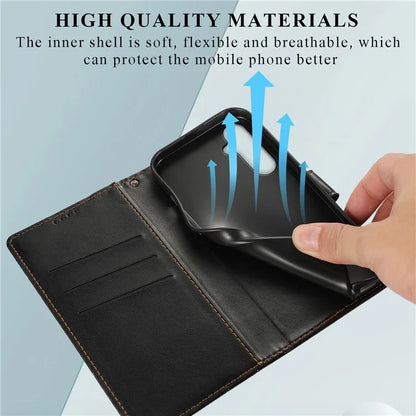 DF-06 For Samsung Galaxy S24+ Cell Phone Cases Imprinted Folio Flip PU Leather Cover