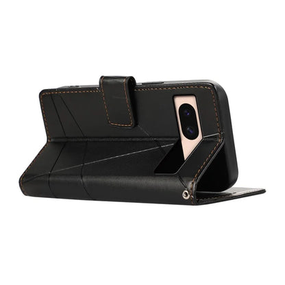 DF-06 For Google Pixel 8a Anti-drop Imprinted PU Leather Cover Cell Phone Cases with Strap