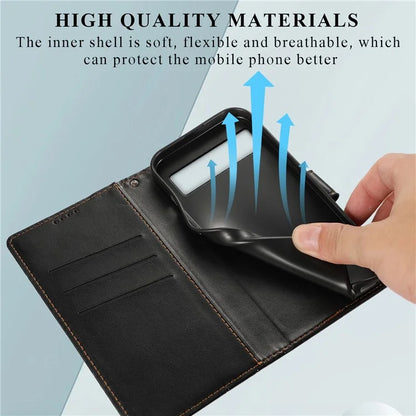 DF-06 For Google Pixel 8a Anti-drop Imprinted PU Leather Cover Cell Phone Cases with Strap