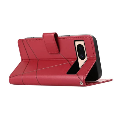 DF-06 For Google Pixel 8a Anti-drop Imprinted PU Leather Cover Cell Phone Cases with Strap