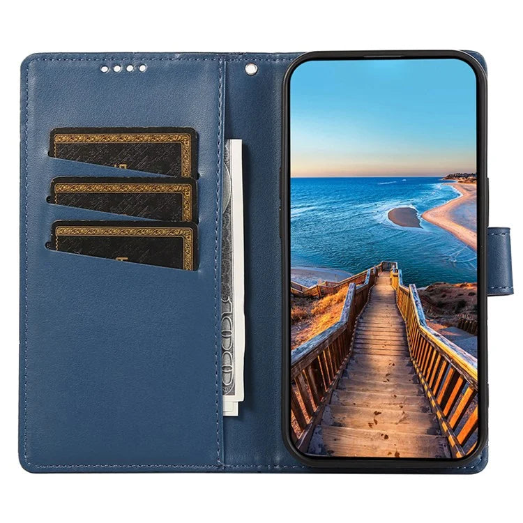 DF-06 Cell Phone Cases for Samsung Galaxy A25 5G (Global) (161.0 x 76.5 x 8.3mm) , Imprinted PU Leather Flip Cover