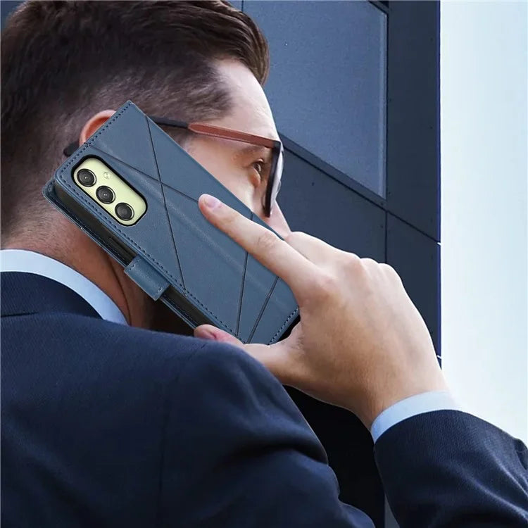 DF-06 Cell Phone Cases for Samsung Galaxy A25 5G (Global) (161.0 x 76.5 x 8.3mm) , Imprinted PU Leather Flip Cover