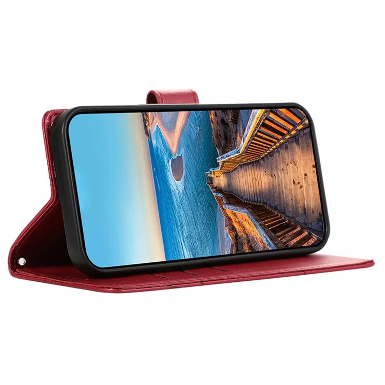 DF-06 Cell Phone Cases for Samsung Galaxy A25 5G (Global) (161.0 x 76.5 x 8.3mm) , Imprinted PU Leather Flip Cover