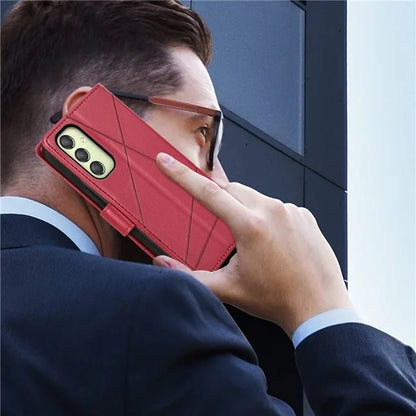 DF-06 Cell Phone Cases for Samsung Galaxy A25 5G (Global) (161.0 x 76.5 x 8.3mm) , Imprinted PU Leather Flip Cover