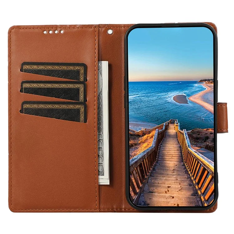 DF-06 Cell Phone Cases for Samsung Galaxy A25 5G (Global) (161.0 x 76.5 x 8.3mm) , Imprinted PU Leather Flip Cover