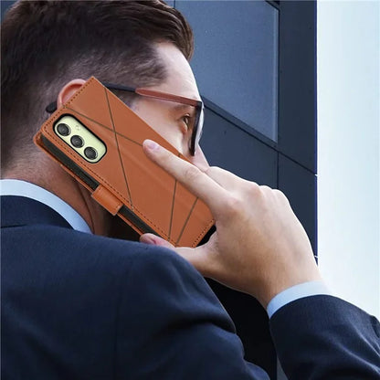 DF-06 Cell Phone Cases for Samsung Galaxy A25 5G (Global) (161.0 x 76.5 x 8.3mm) , Imprinted PU Leather Flip Cover