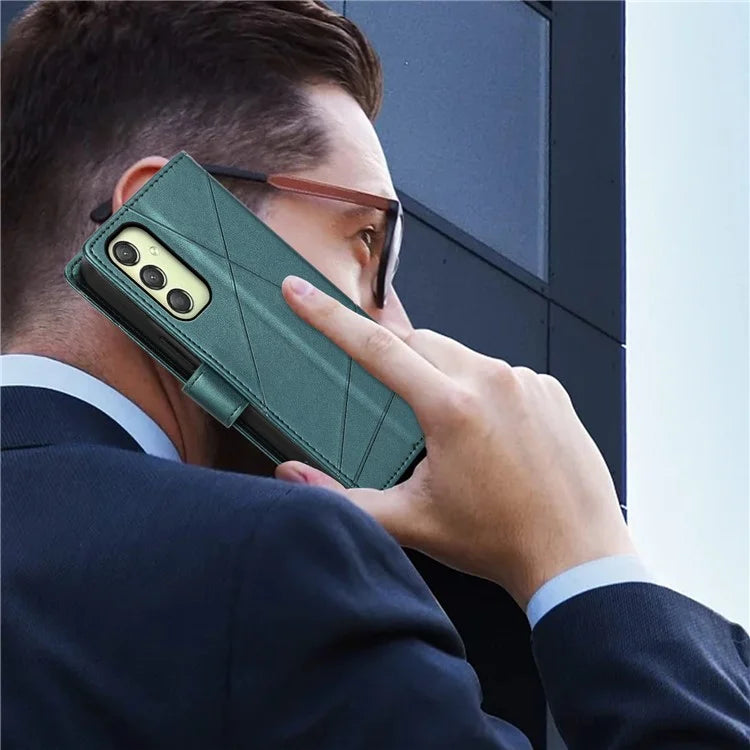 DF-06 Cell Phone Cases for Samsung Galaxy A25 5G (Global) (161.0 x 76.5 x 8.3mm) , Imprinted PU Leather Flip Cover