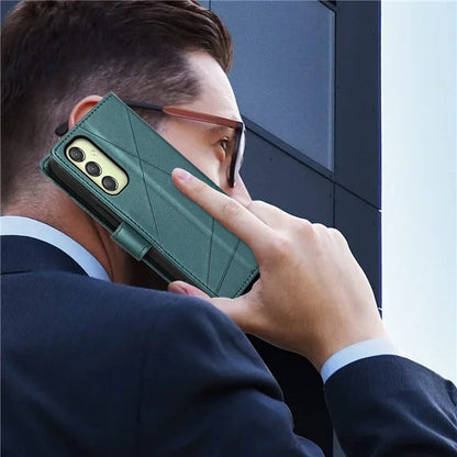 DF-06 Cell Phone Cases for Samsung Galaxy A25 5G (Global) (161.0 x 76.5 x 8.3mm) , Imprinted PU Leather Flip Cover