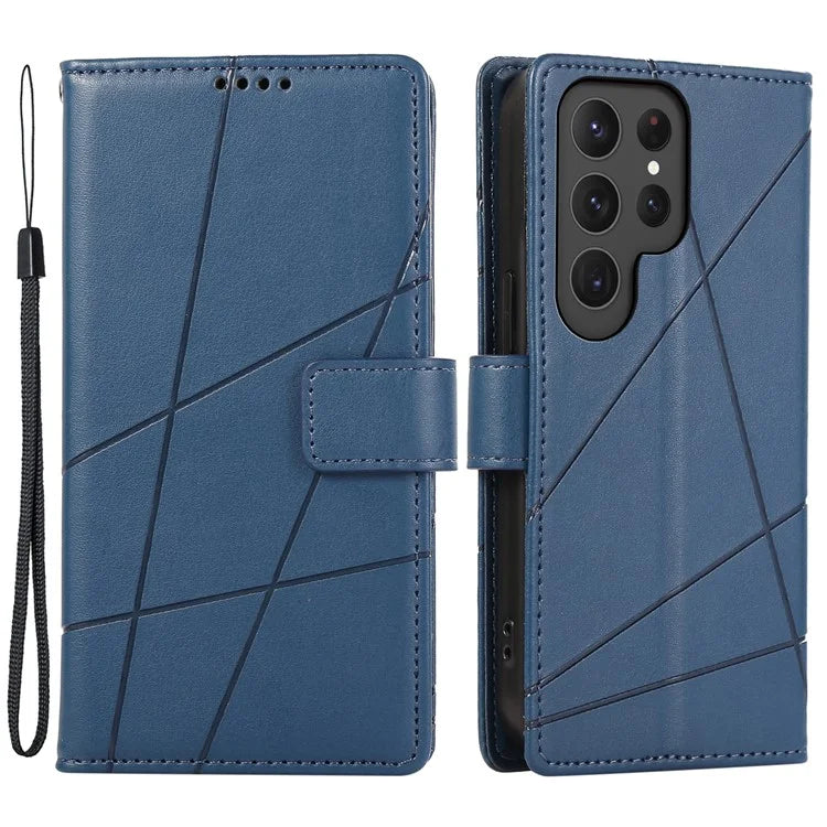 DF-06 Cell Phone Cases for Samsung Galaxy S24 Ultra Anti-scratch Imprinted PU Leather Cover