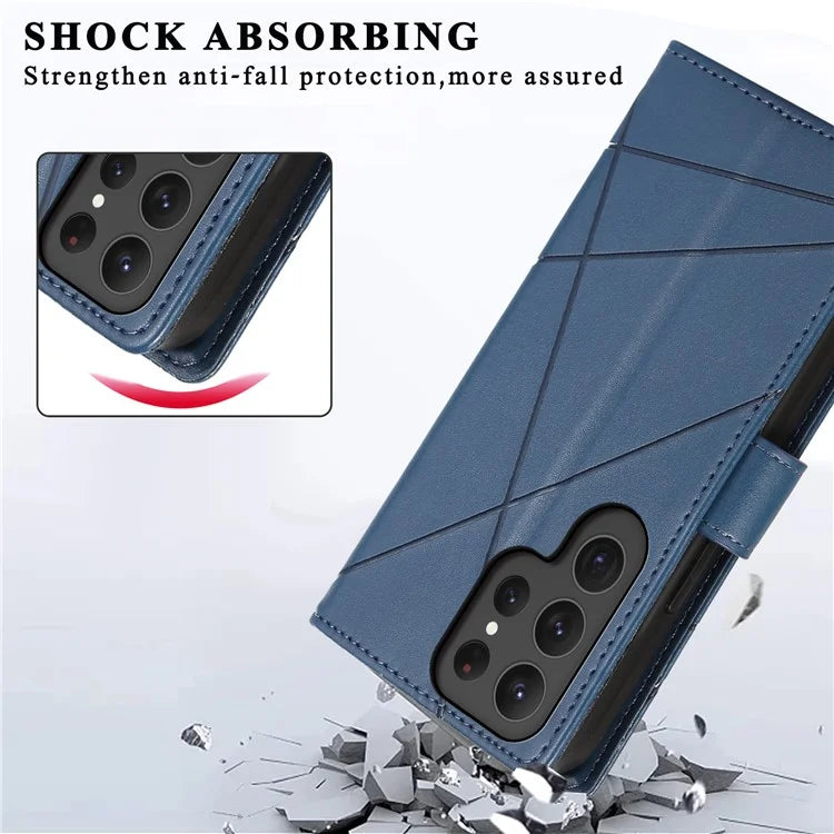 DF-06 Cell Phone Cases for Samsung Galaxy S24 Ultra Anti-scratch Imprinted PU Leather Cover