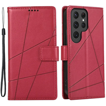 DF-06 Cell Phone Cases for Samsung Galaxy S24 Ultra Anti-scratch Imprinted PU Leather Cover