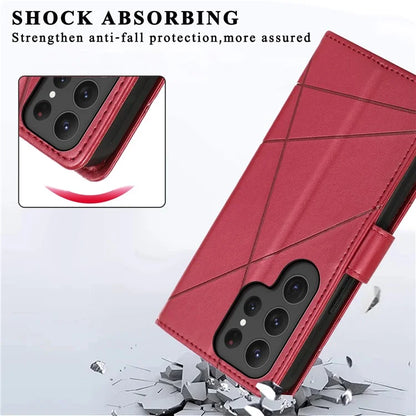 DF-06 Cell Phone Cases for Samsung Galaxy S24 Ultra Anti-scratch Imprinted PU Leather Cover