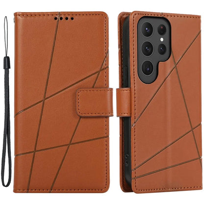 DF-06 Cell Phone Cases for Samsung Galaxy S24 Ultra Anti-scratch Imprinted PU Leather Cover