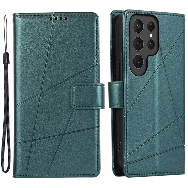 DF-06 Cell Phone Cases for Samsung Galaxy S24 Ultra Anti-scratch Imprinted PU Leather Cover