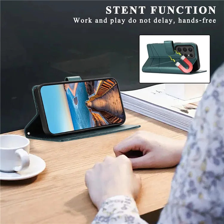 DF-06 Cell Phone Cases for Samsung Galaxy S24 Ultra Anti-scratch Imprinted PU Leather Cover