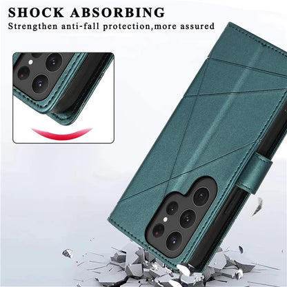 DF-06 Cell Phone Cases for Samsung Galaxy S24 Ultra Anti-scratch Imprinted PU Leather Cover